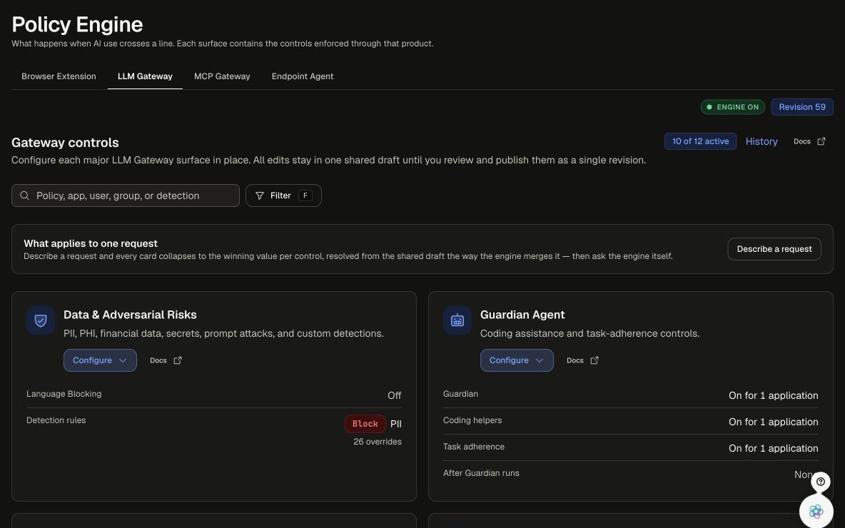 Policy Engine in the console